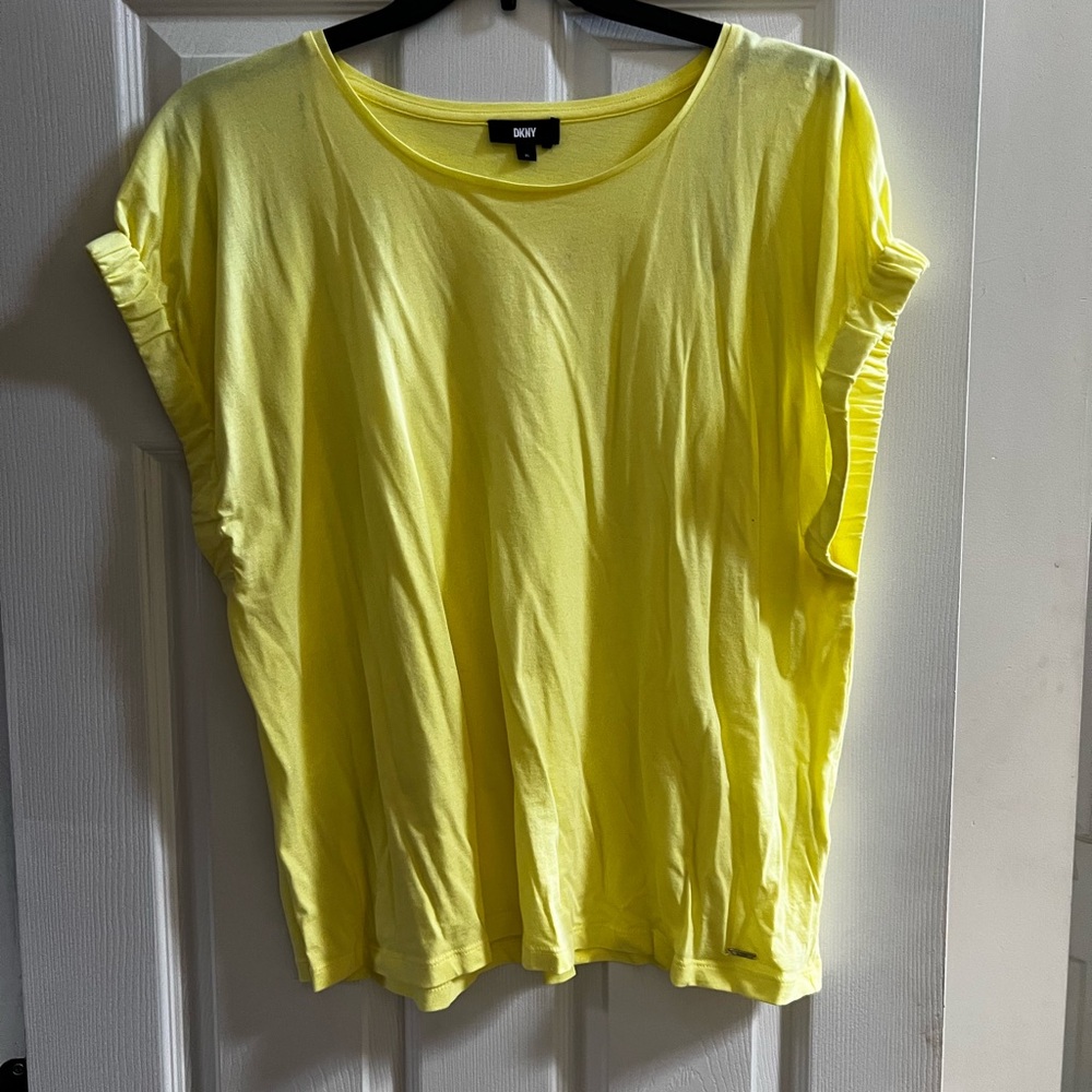 DKNY Women's Yellow Top